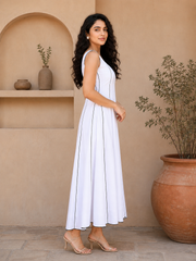 Frost White Cotton Dress