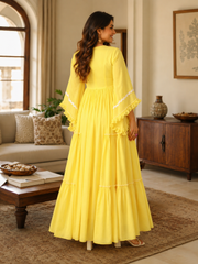 Elfin Yellow Comfy Cotton Dress