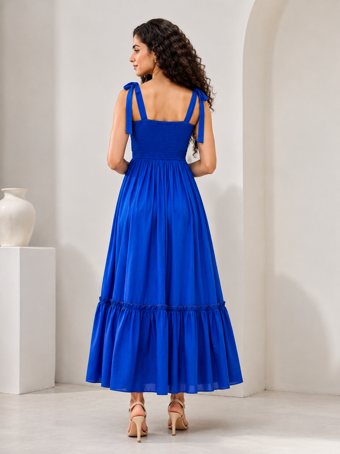 Dazzling Blue Cotton Dress