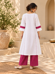 Cloud White Cotton Co-ord Set