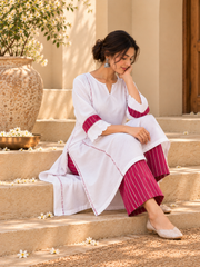 Cloud White Cotton Co-ord Set