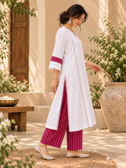 Cloud White Cotton Co-ord Set